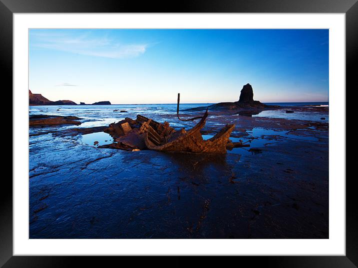 ship wreck Framed Mounted Print by stephen mc nally