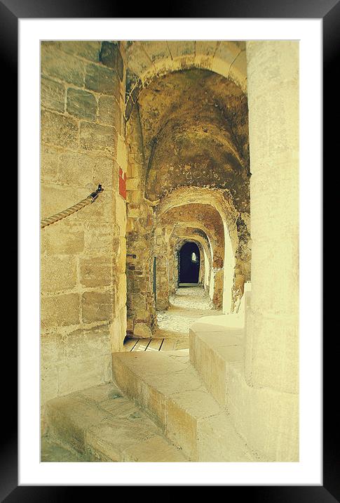 Castle Rising corridors and Walkways Framed Mounted Print by Rosanna Zavanaiu