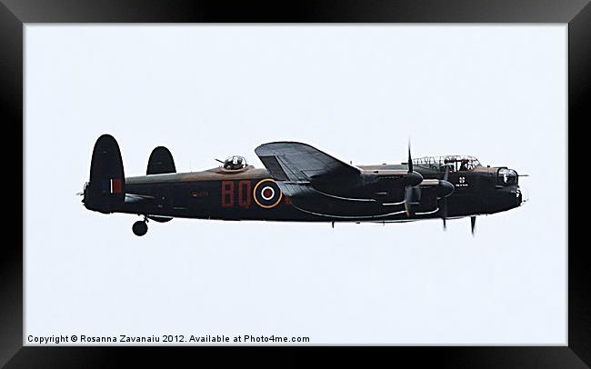 Lancaster bomber. Framed Print by Rosanna Zavanaiu