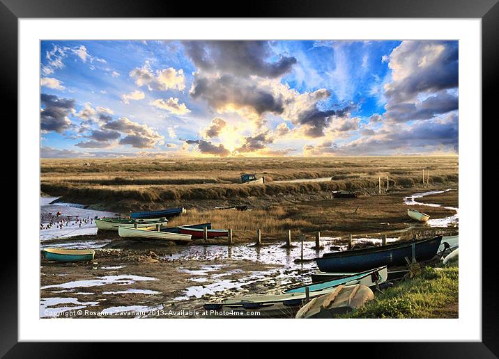 Morston Quay. Framed Mounted Print by Rosanna Zavanaiu