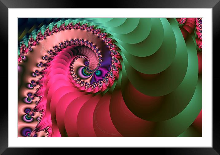 Coloured Spirals Framed Mounted Print by Rosanna Zavanaiu