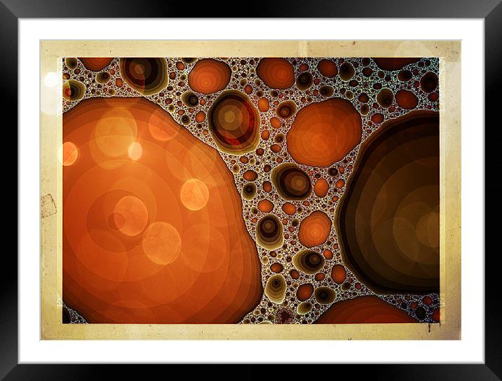 Fractal Bubbles Framed Mounted Print by Rosanna Zavanaiu