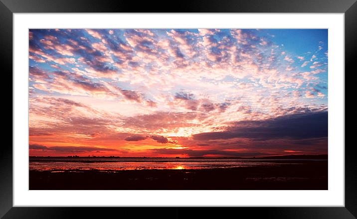 Sunset Framed Mounted Print by Christine Jeffrey