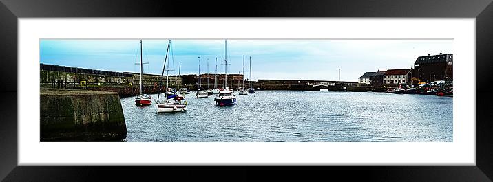 Dunbar Harbour Framed Mounted Print by Christine Jeffrey