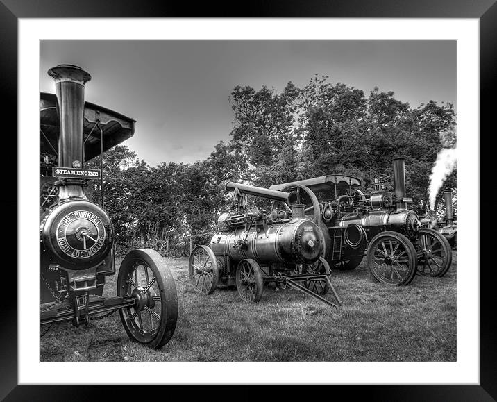 Steam Engines at Marsworth Framed Mounted Print by Christine Jeffrey