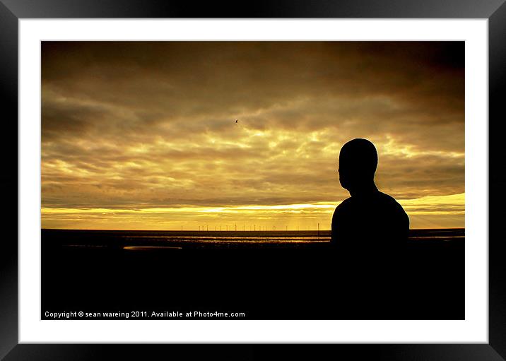 Antony Gormley - Another Place Framed Mounted Print by Sean Wareing