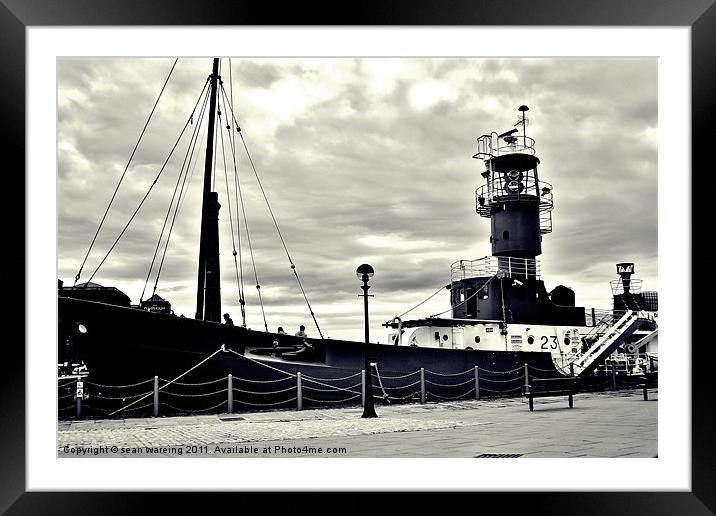 Lighthouse boat Framed Mounted Print by Sean Wareing