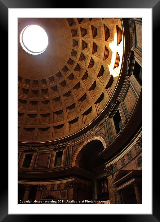 The Pantheon Framed Mounted Print by Sean Wareing