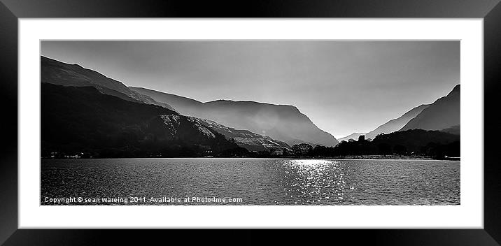 Llanberis lake Framed Mounted Print by Sean Wareing