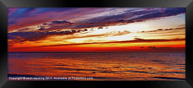 Sky and Sea Framed Print by Sean Wareing