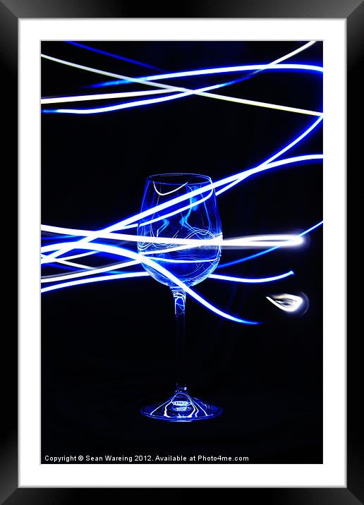 Neon Glass II Framed Mounted Print by Sean Wareing