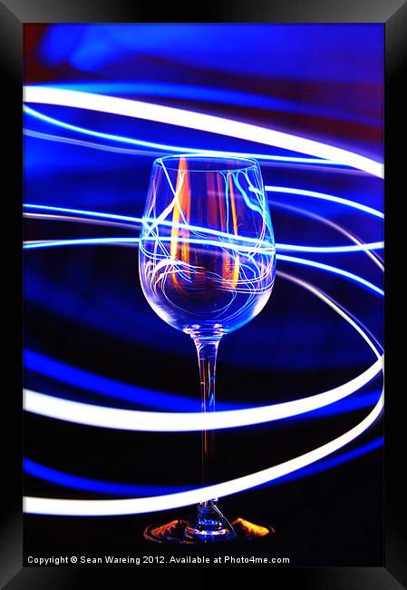 Neon Glass III Framed Print by Sean Wareing