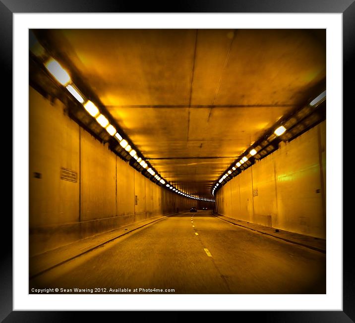 Airport tunnel Framed Mounted Print by Sean Wareing