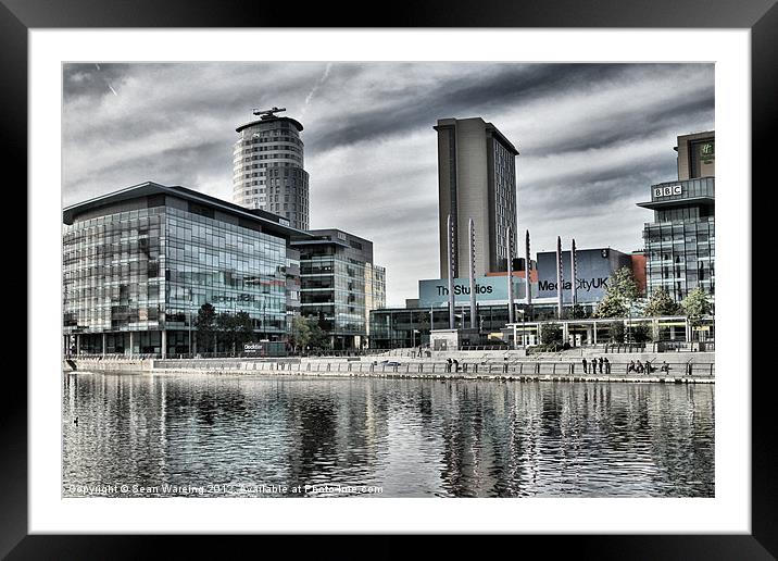 Media City Framed Mounted Print by Sean Wareing