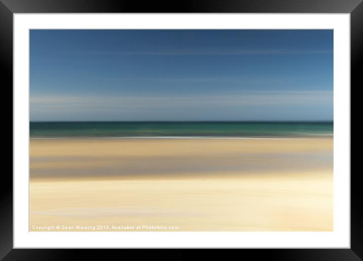 Abstract Beach Framed Mounted Print by Sean Wareing