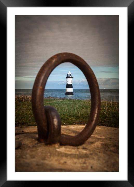 Trwyn Du Lighthouse Framed Mounted Print by Sean Wareing