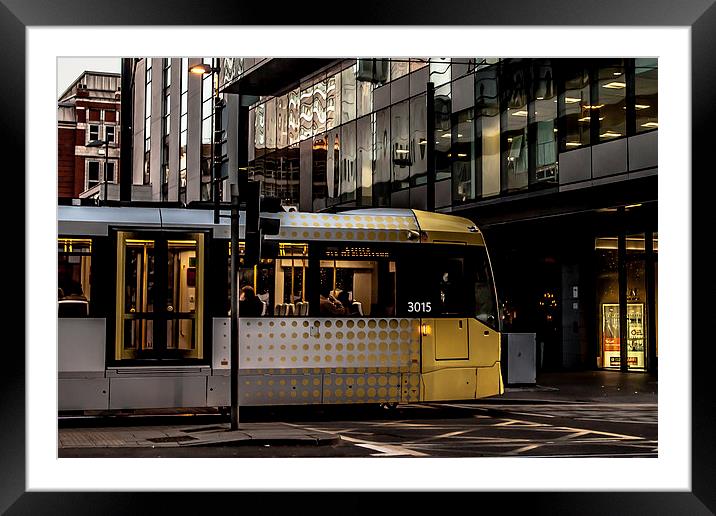 The Manchester Tram Framed Mounted Print by Sean Wareing