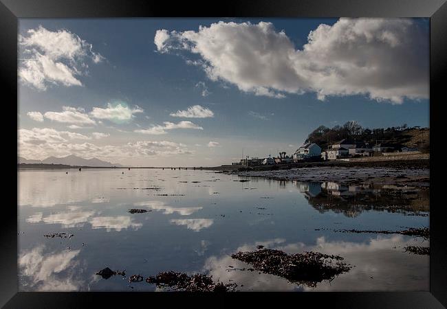 Menai Reflections Framed Print by Sean Wareing