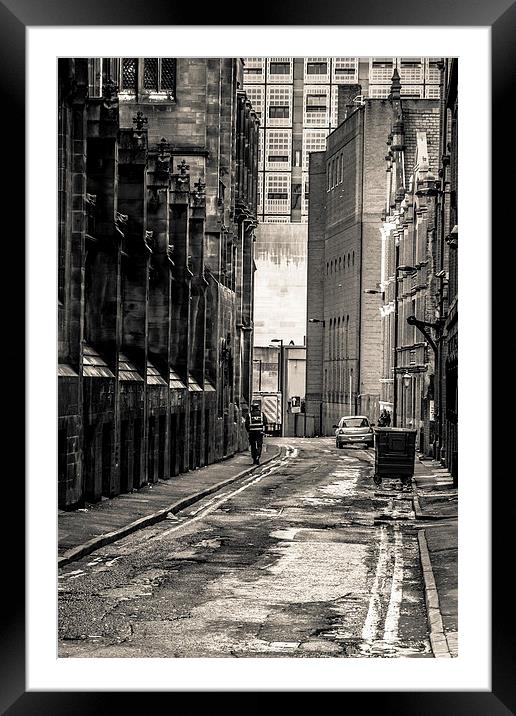Manchester Backstreets Framed Mounted Print by Sean Wareing