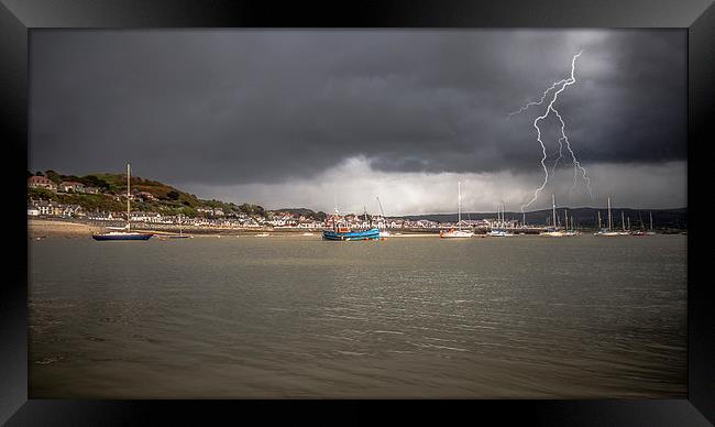 Storm over Deganwy Framed Print by Sean Wareing