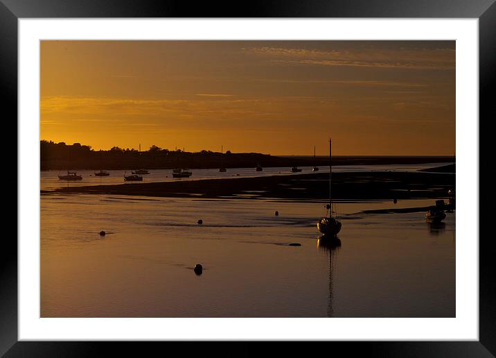  Conwy Estuary Sunset Framed Mounted Print by Sean Wareing