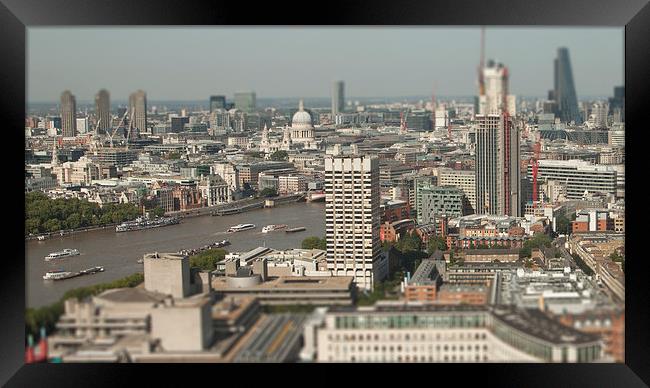  London Skyline tilt-shift Framed Print by Sean Wareing
