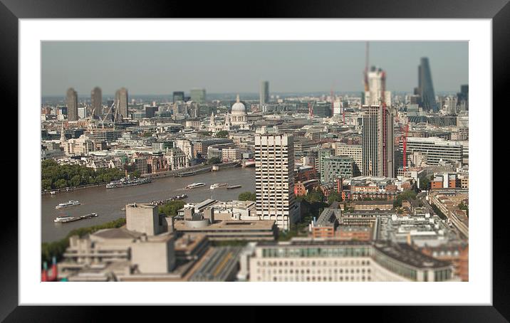  London Skyline tilt-shift Framed Mounted Print by Sean Wareing
