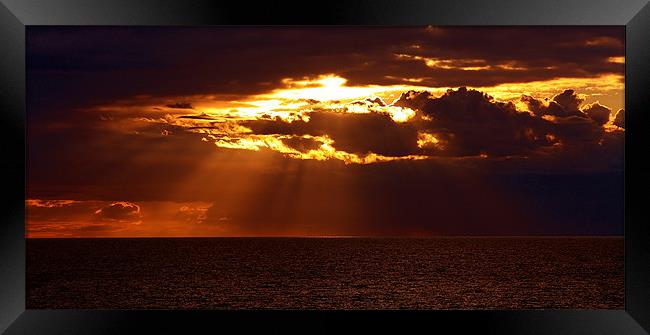 Aberafon sunset Framed Print by Sean Wareing