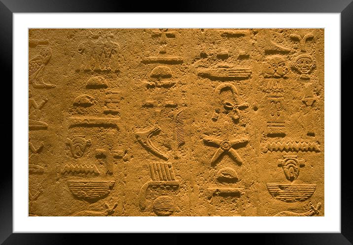 Hieroglyphics Framed Mounted Print by Berit Ipsen