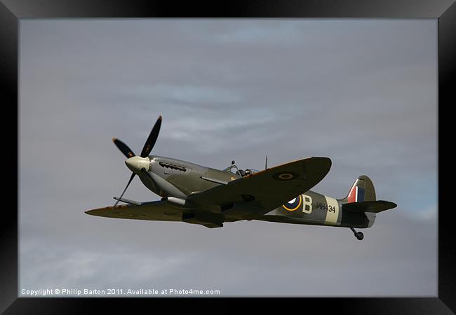 Spitfire 75th anniversay II Framed Print by Philip Barton