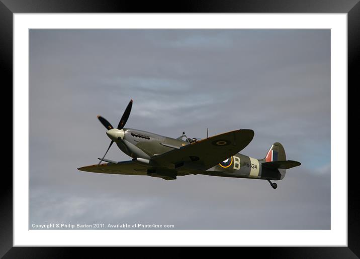 Spitfire 75th anniversay II Framed Mounted Print by Philip Barton