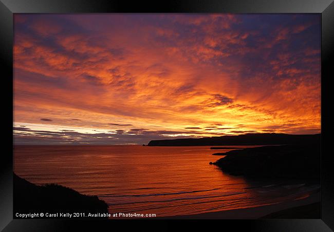 Sunrise at Durness Framed Print by Carol Kelly 