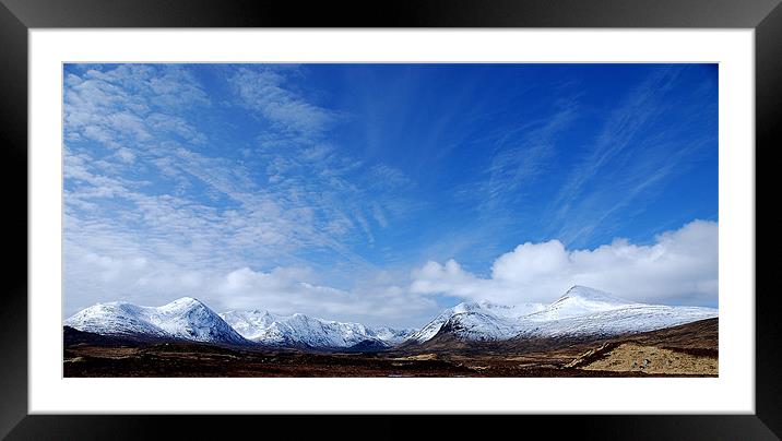 Rannoch Moor Skyscape Framed Mounted Print by Carol Kelly 