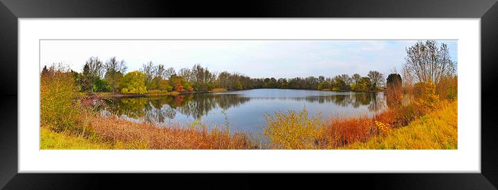 Autumn Reflected Framed Mounted Print by peter tachauer