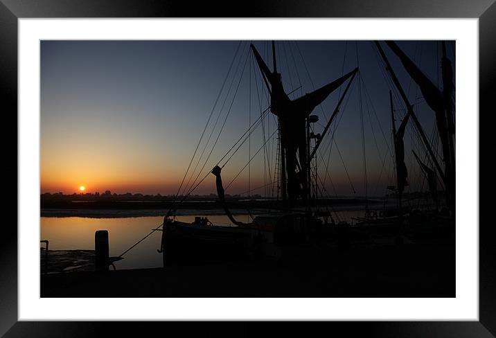 Sunrise on Blackwater Estuary Framed Mounted Print by peter tachauer