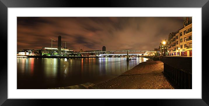 Millennium Bridge London Framed Mounted Print by peter tachauer