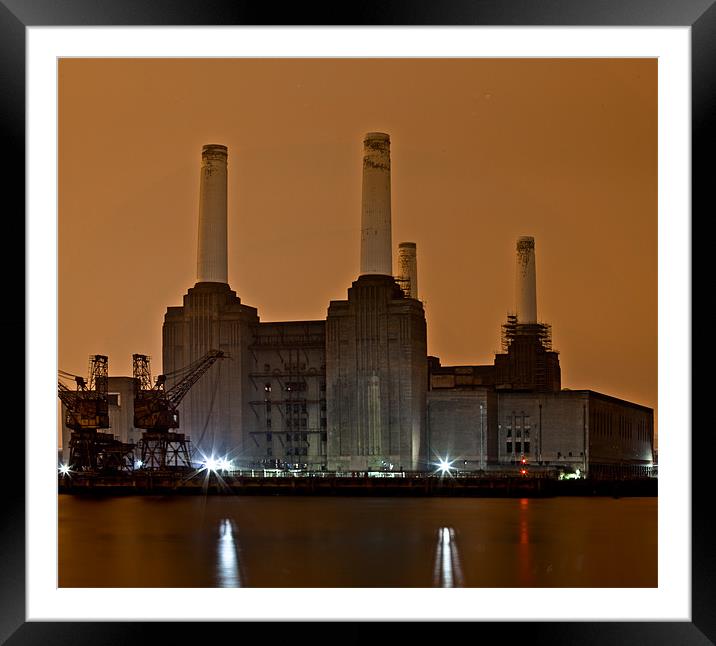 Battersea Power Station Framed Mounted Print by peter tachauer