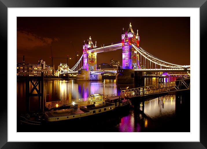 Tower Bridge - New Clothes Framed Mounted Print by peter tachauer