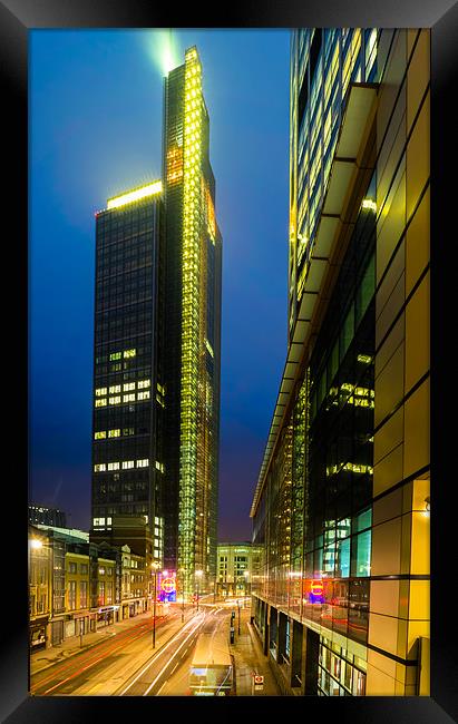 The Heron Tower Framed Print by peter tachauer
