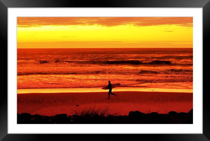 Surfs Up Framed Mounted Print by peter tachauer
