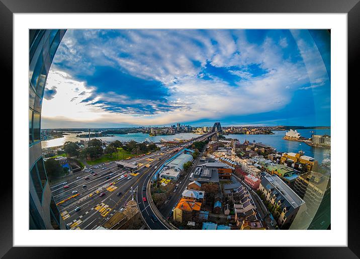 Sydney Harbour Bridge Framed Mounted Print by peter tachauer