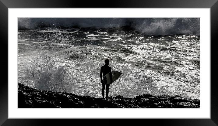 The Surfers Prayer Framed Mounted Print by peter tachauer