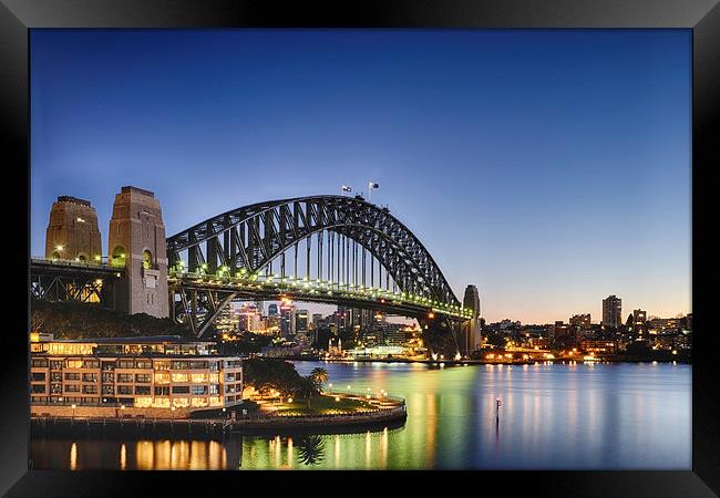  Sydney Harbour Bridge Framed Print by peter tachauer