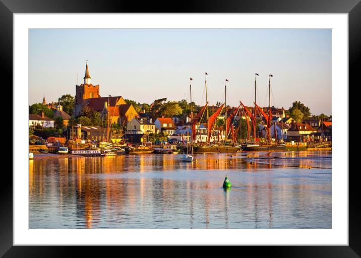 Maldon at High Tide Framed Mounted Print by peter tachauer