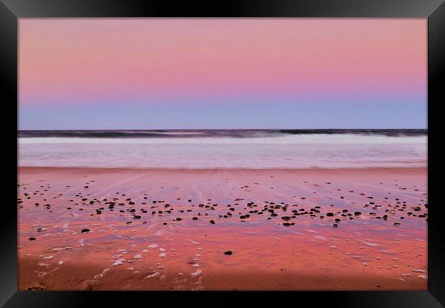 Dawn at Ballina Beach Framed Print by peter tachauer
