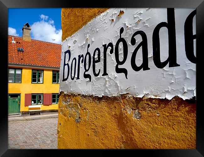 Borgergade in Copenhagen Framed Print by peter tachauer
