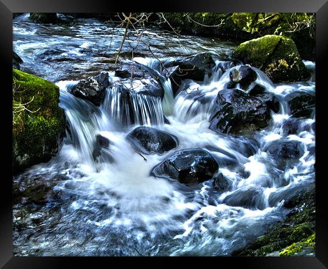 Rushing Water Framed Print by peter tachauer