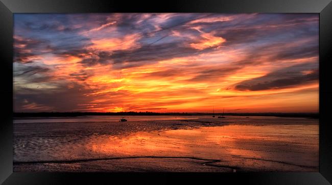 Sunrise at Maldon Framed Print by peter tachauer
