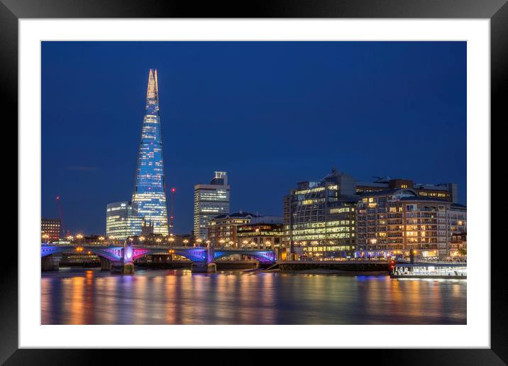 The Shard by Night Framed Mounted Print by peter tachauer