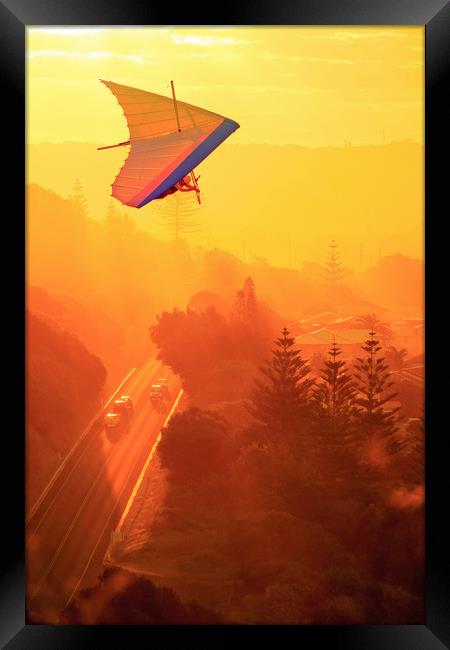 Hanging Around at Sunset Framed Print by peter tachauer